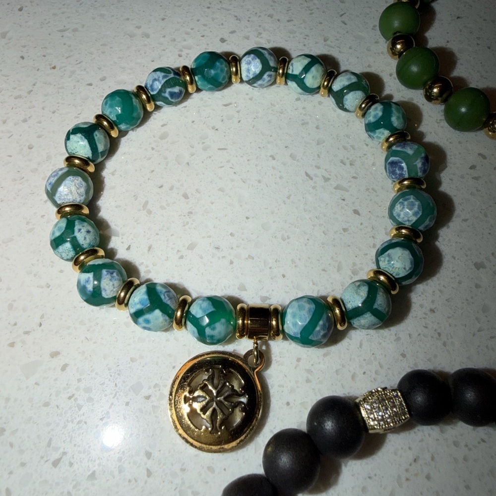 6 Rustic Cuff Stretch Bracelets - image 2